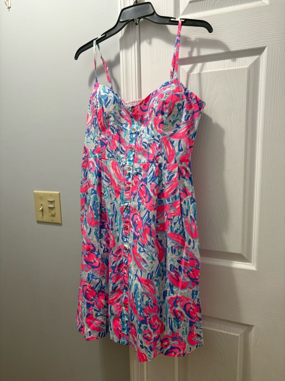 Lilly Pulitzer Easton Dress In Cosmic Coral Cracked Up Size 12